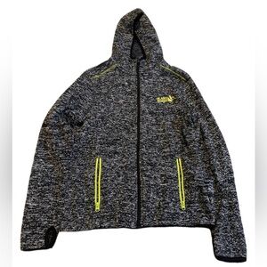 Alaska Summit Heather Gray Full-Zip Fleece Jacket with Hood - Size M